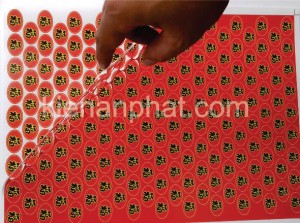 tem decal giấy dán trái cây