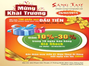Mẫu tờ rơi quảng cáo khai trương
