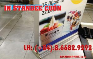 in standee cuốn