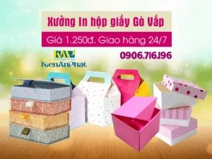 Xưởng In hộp giấy Gò Vấp giá 1.250đ. Giao hàng 24/7