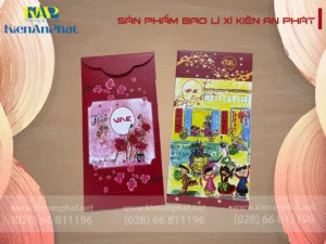Mẫu sản phẩm in bao lì xì tết 2026 Kiến An Phát
