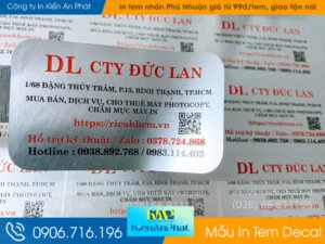 Xưởng in tem nhãn Phú Nhuận giá tốt nhất chỉ từ 99đ/tem